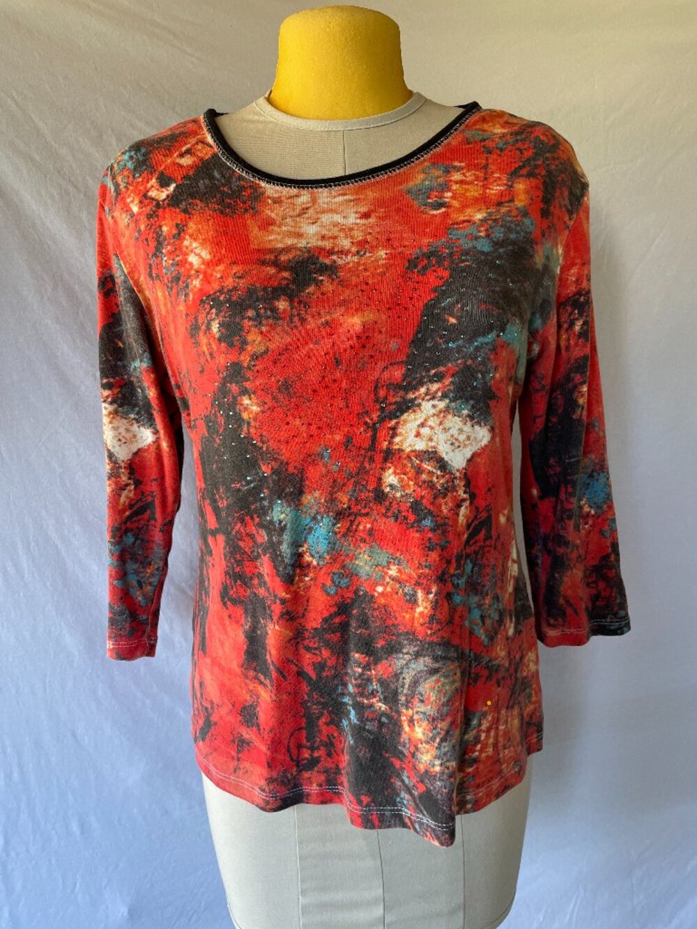 Colorful women's top with a little sparkle